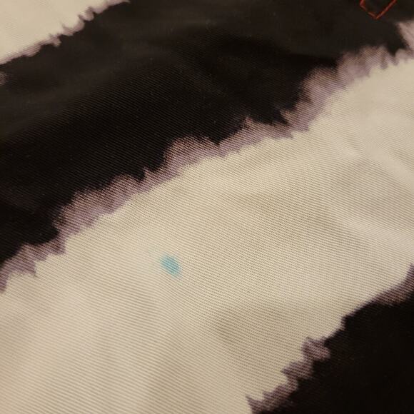 Black & White Striped Button Down Collared Shirt Beetlejuice Med 21" P2P - Picture 4 of 12